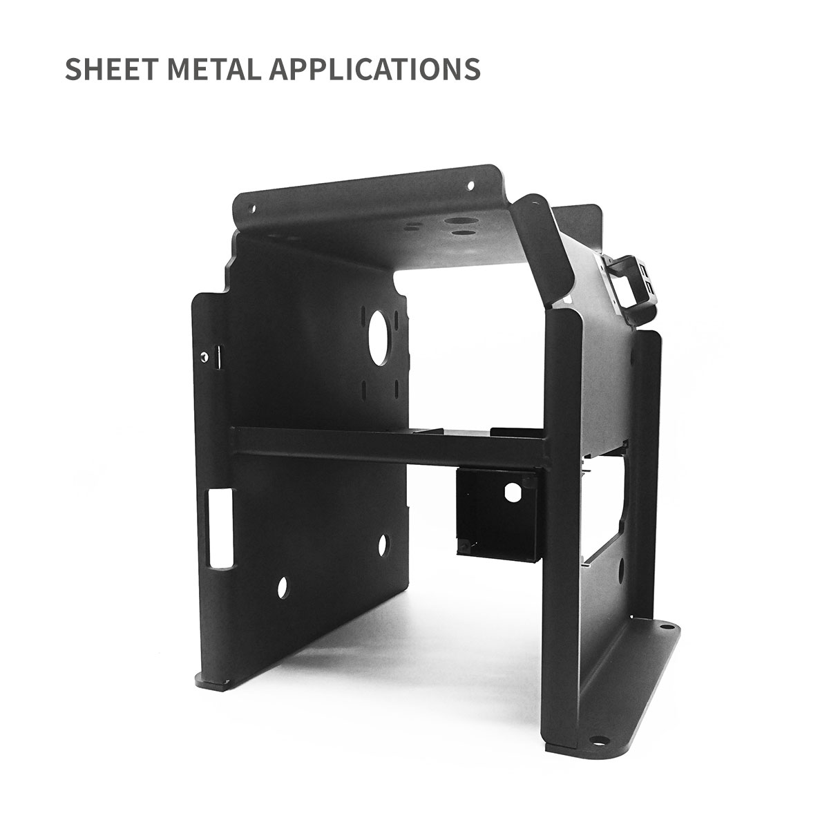 Base de chasis de servicio pesado con gran capacidad para el recinto de metal con riel DIN