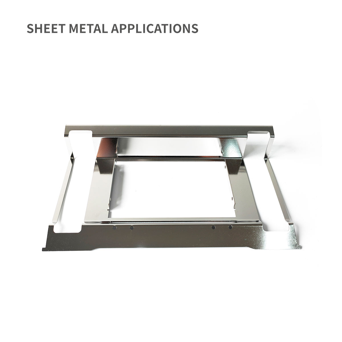 Bandeja de montaje de acero inoxidable de recinto de metal montado en la pared