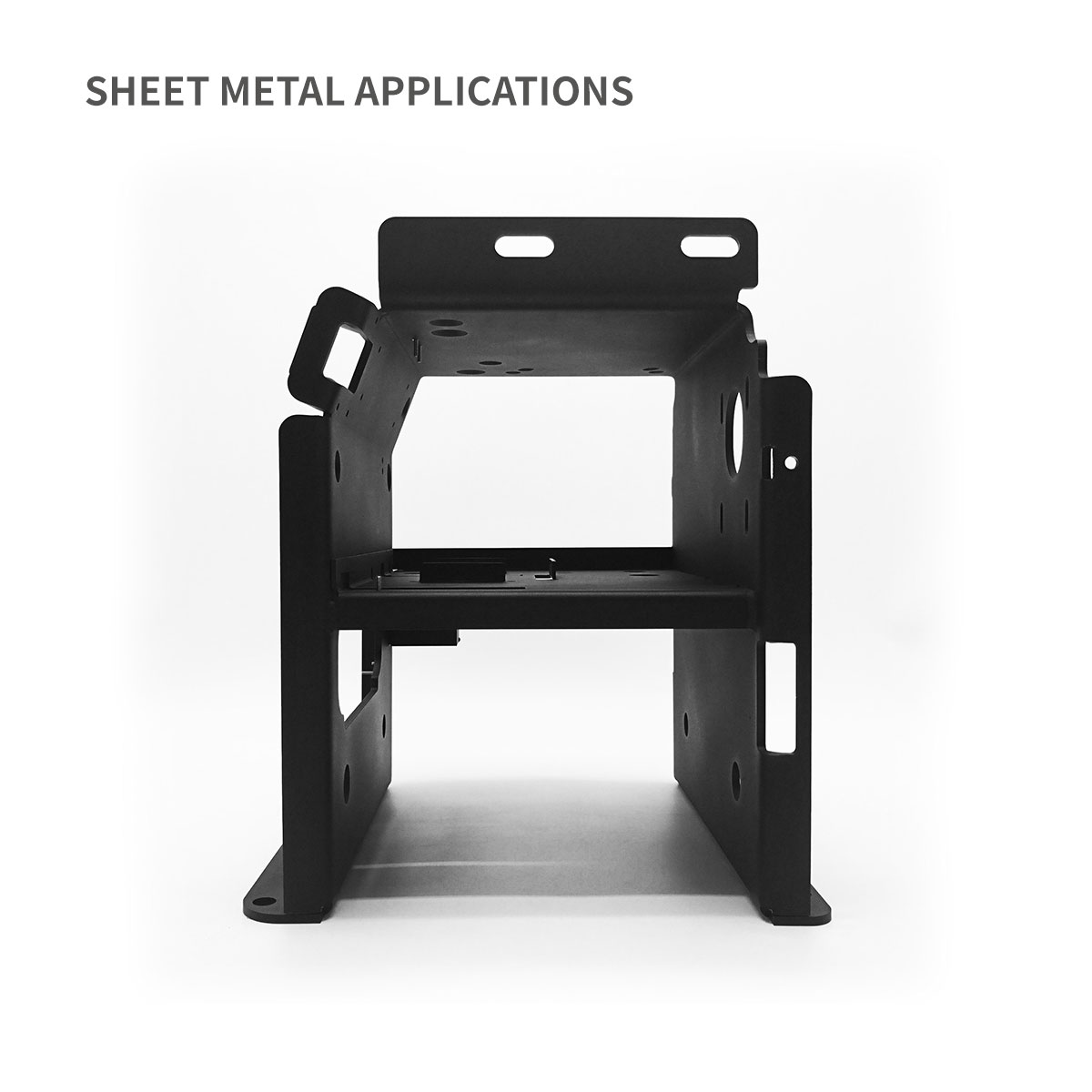 Base de chasis de servicio pesado con gran capacidad para el recinto de metal con riel DIN